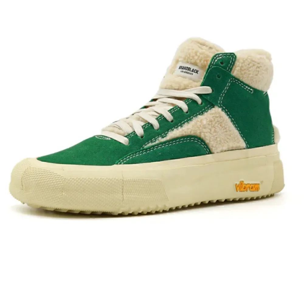 Women’s Brandblack Capo Faux Shearling Hightop Sneakers ‘Green’ size 8.5